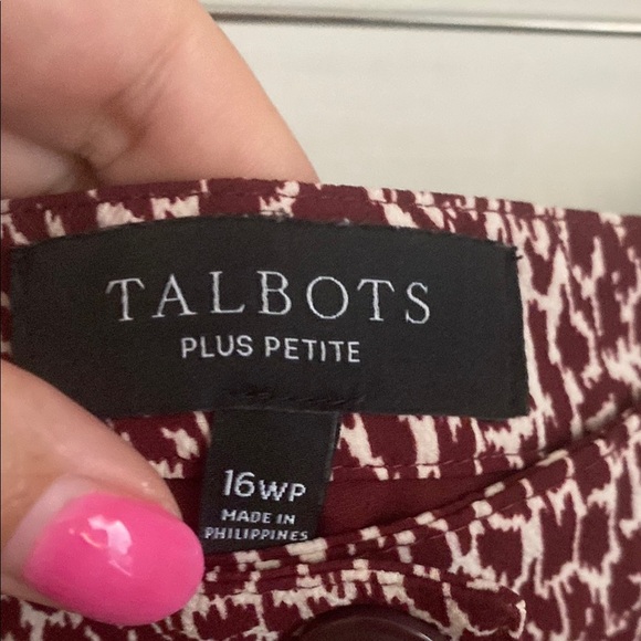 Talbots Abstract Animal Button Front Midi Skirt 16WP - Picture 6 of 11